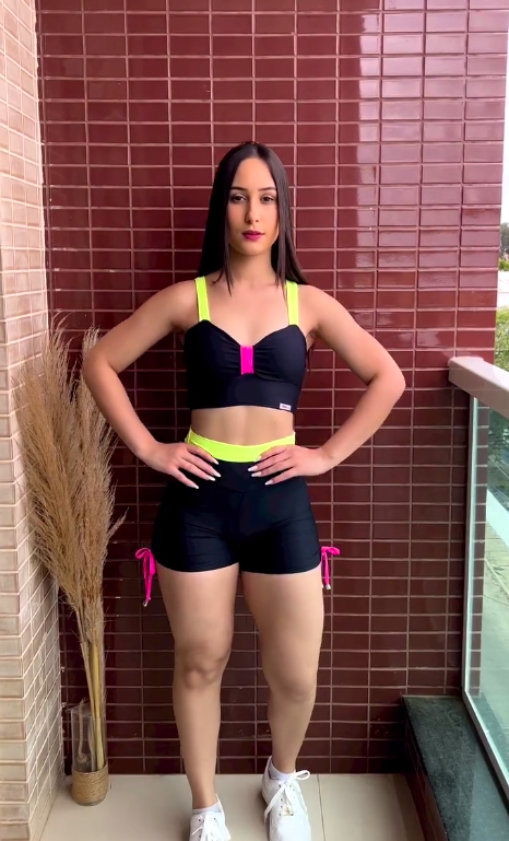 Conjunto Short Preto Neon