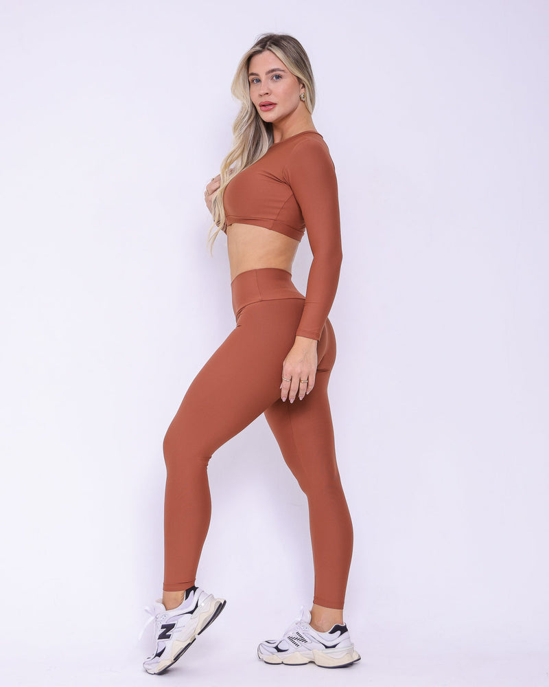 Conjunto Legging Básico Light + Top Manga Longa