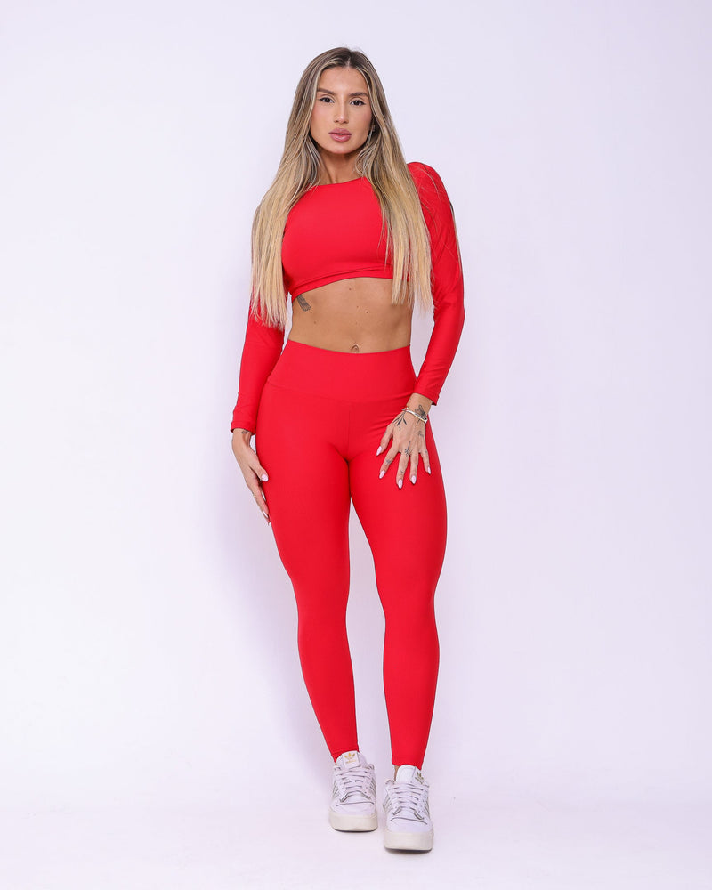 Conjunto Legging Básico Light + Top Manga Longa