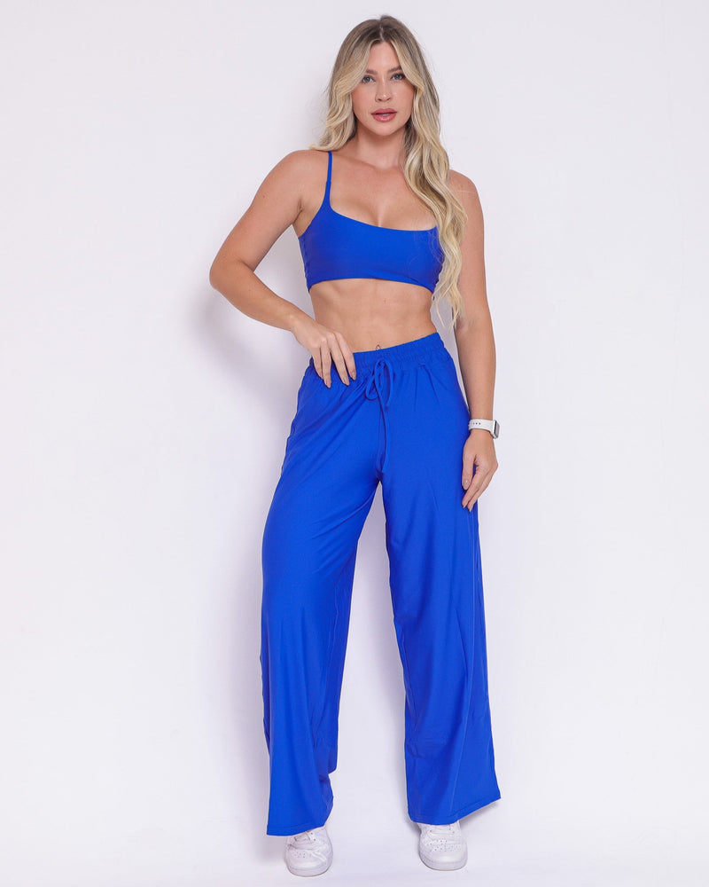 Conjunto Calça Pantalona Wide + Top Bruna