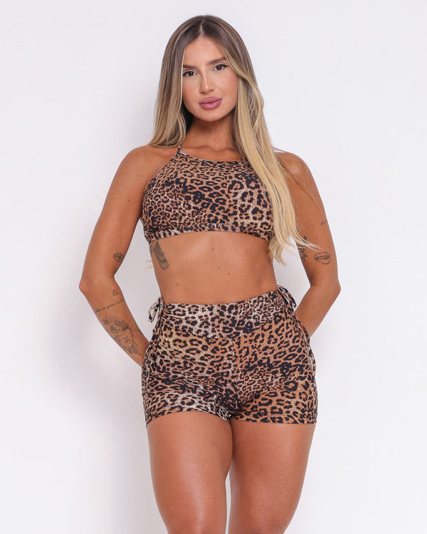 Conjunto Short Empina Bumbum Ajuste Estampa + Top Paula