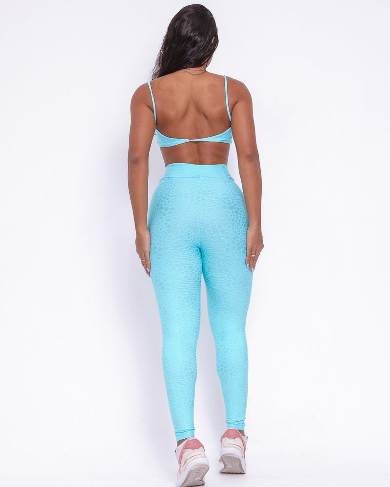 Conjunto Legging Básico Cós Cruzado Feline + Top Ju