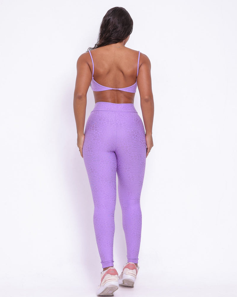 Conjunto Legging Básico Cós Cruzado Feline + Top Ju