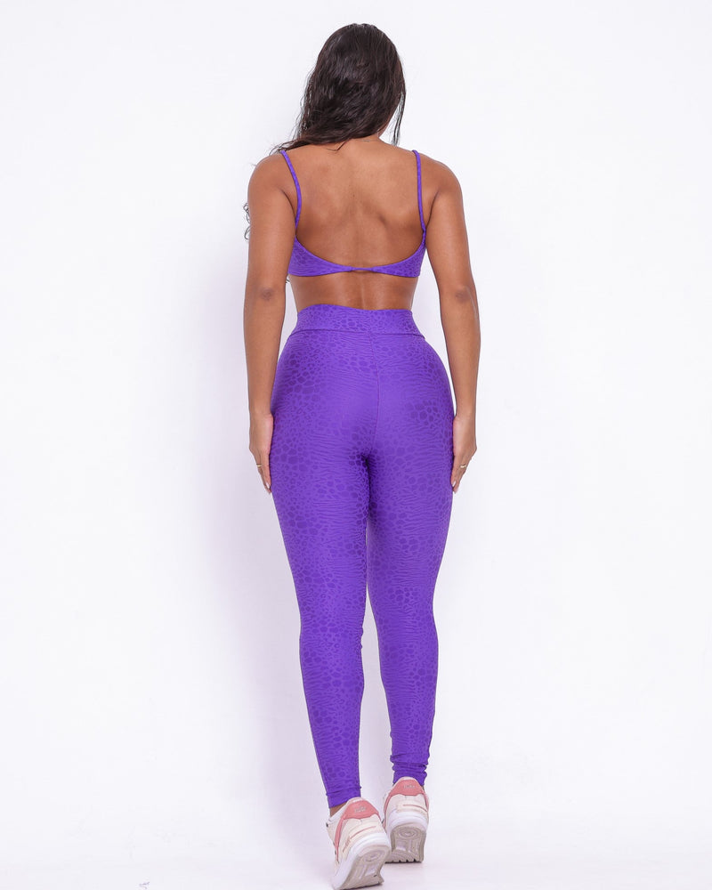 Conjunto Legging Básico Cós Cruzado Feline + Top Ju