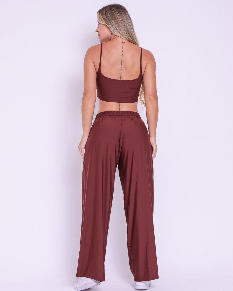 Conjunto Calça Pantalona Wide + Top Bruna