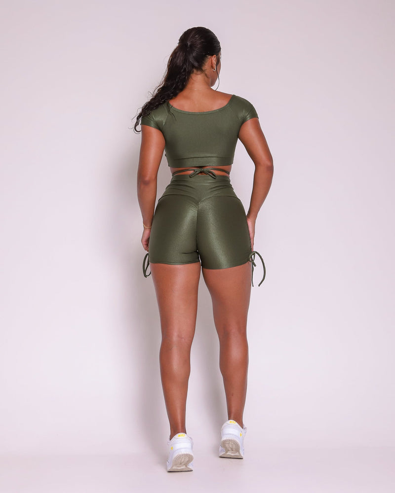 Conjunto Short Básico Cross Compressão + Top Manguinha