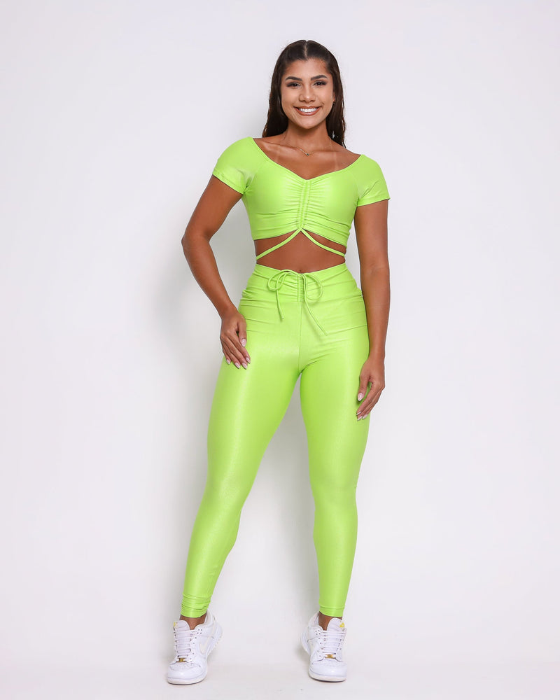 Conjunto Legging Empina Bumbum Light + Top Manguinha