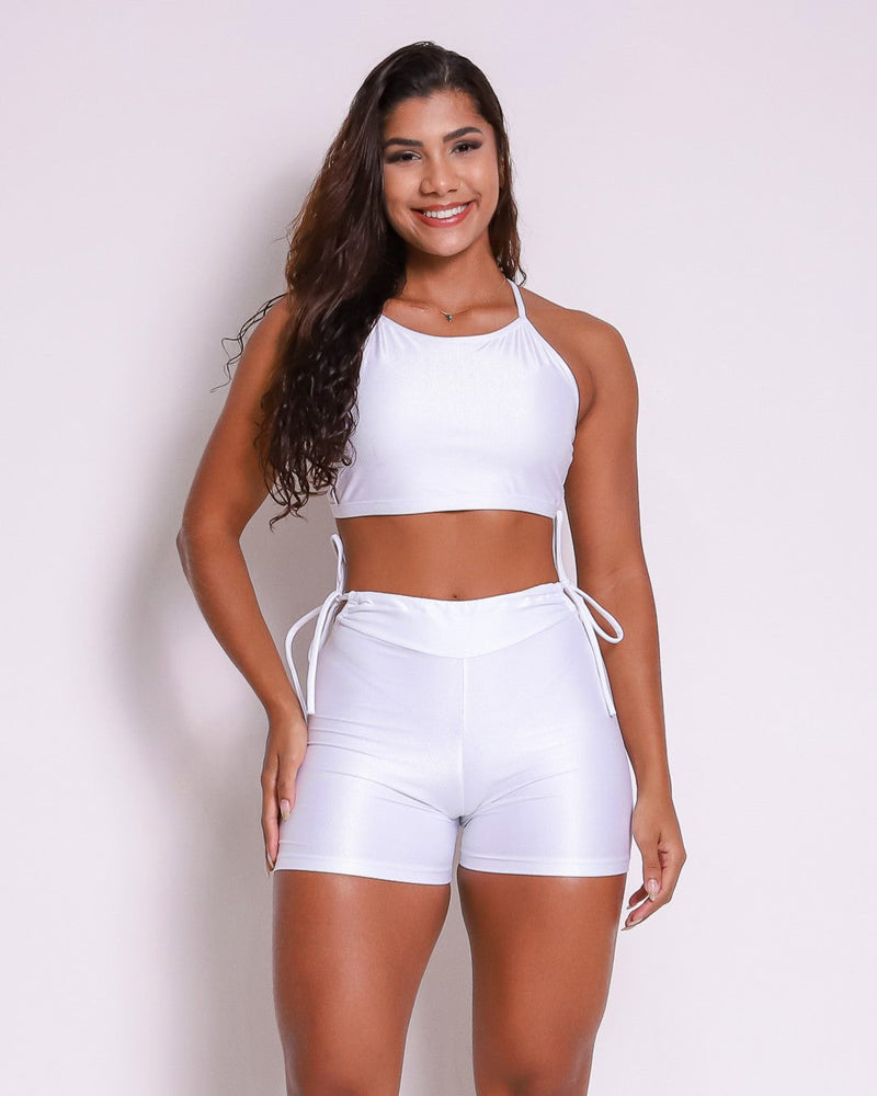 Conjunto Short Empina Bumbum Ajuste Compressão + Top Paula