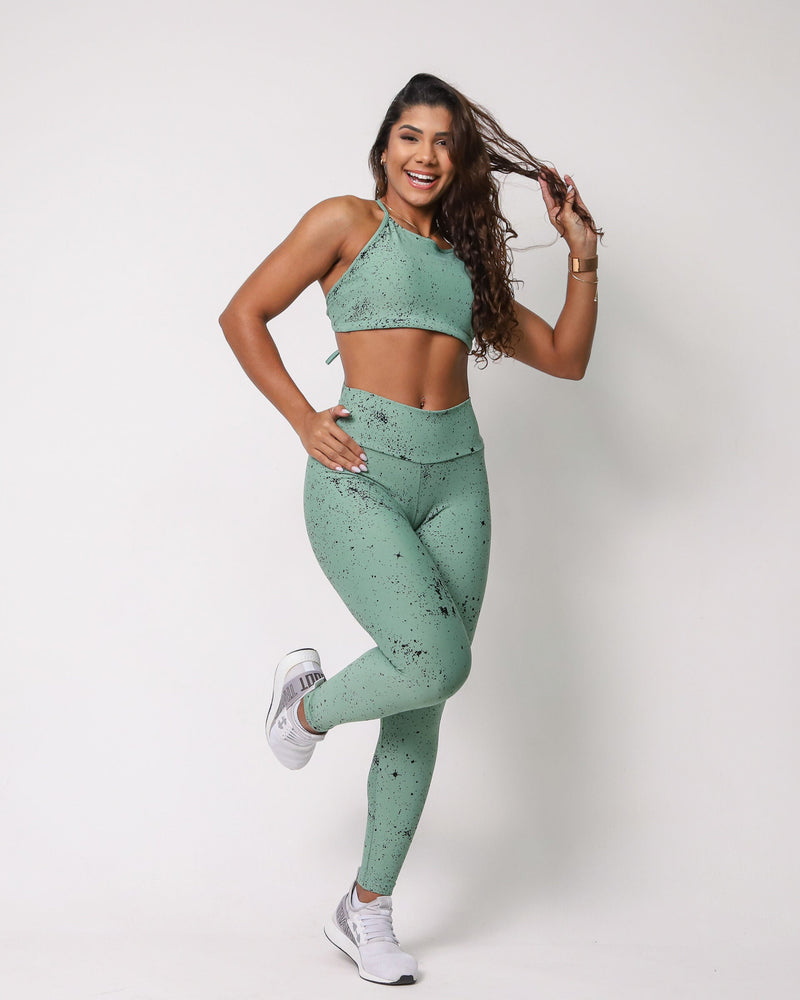 Conjunto Legging Básico Estampa + Top Paula