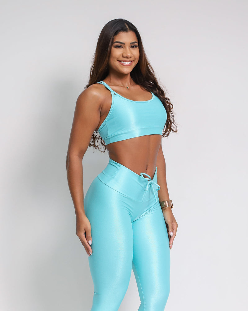 Conjunto Legging Empina Bumbum Compressão + Top Lu