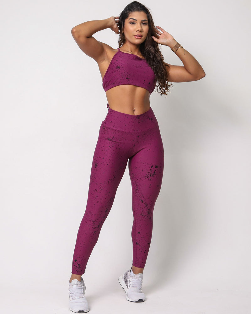 Conjunto Legging Básico Estampa + Top Paula