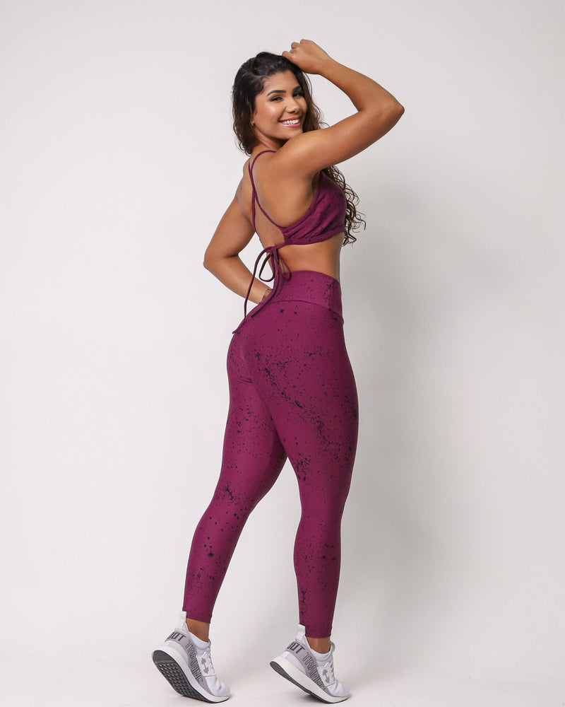 Conjunto Legging Básico Estampa + Top Paula