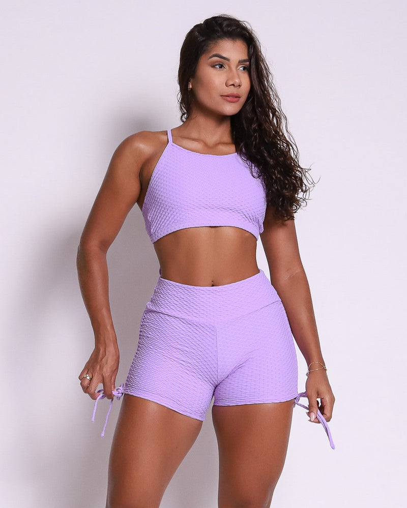 Conjunto Short Básico Cross Poliamida Textura Soft + Top