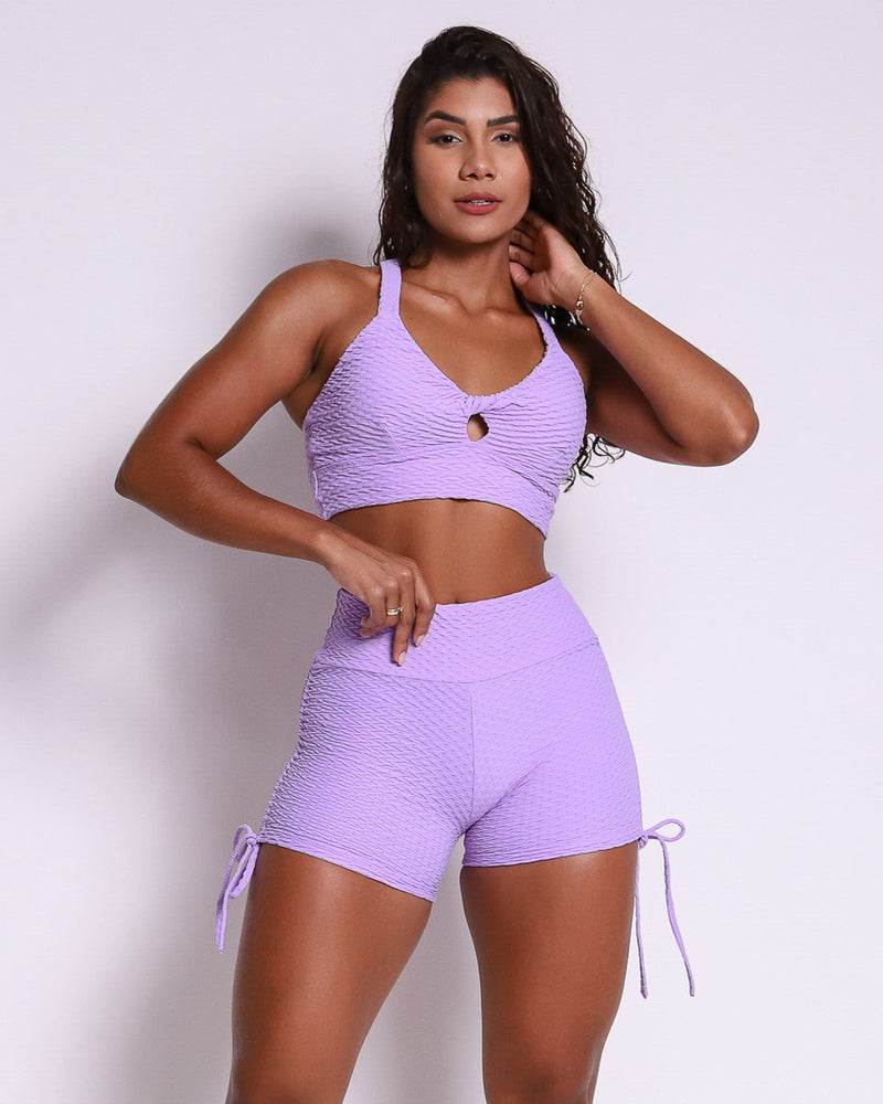 Conjunto Short Básico Cross Textura Soft + Top Karol