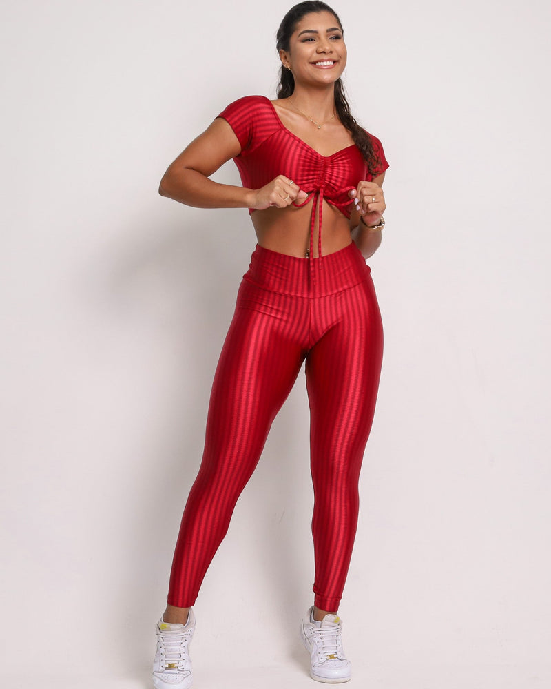 Conjunto Legging Básico Cirrê + Top Manguinha