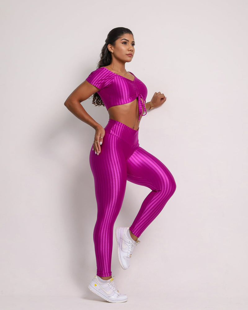 Conjunto Legging Básico Cirrê + Top Manguinha