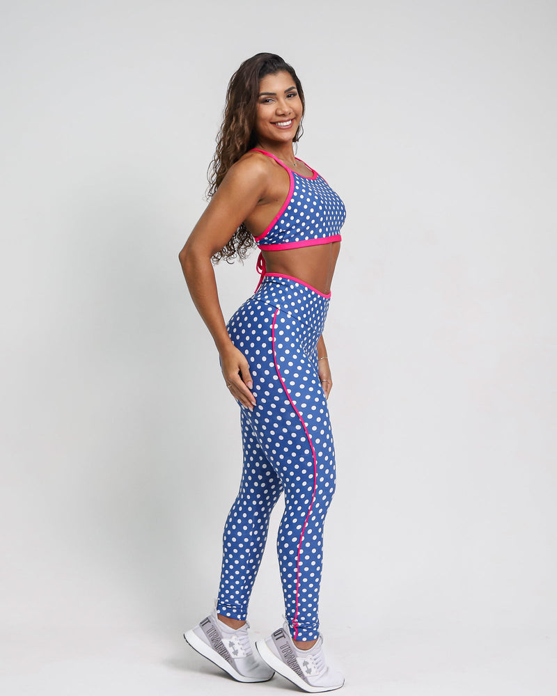 Conjunto Legging Empina Bumbum Vivo Estampa + Top Paula