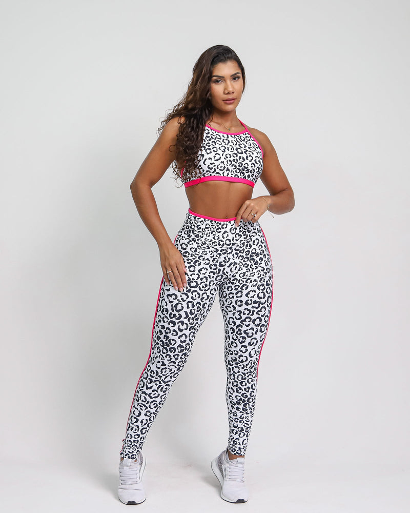 Conjunto Legging Empina Bumbum Vivo Estampa + Top Paula