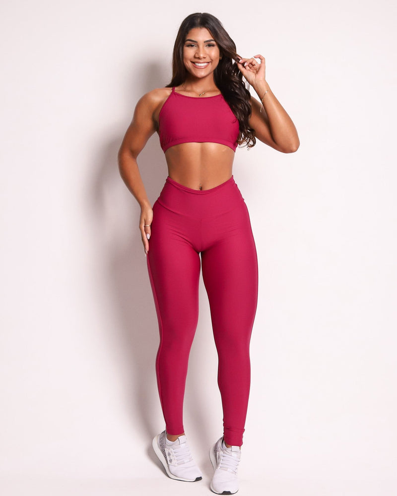 Conjunto Legging Empina Bumbum Vivo Compressão + Top Paula